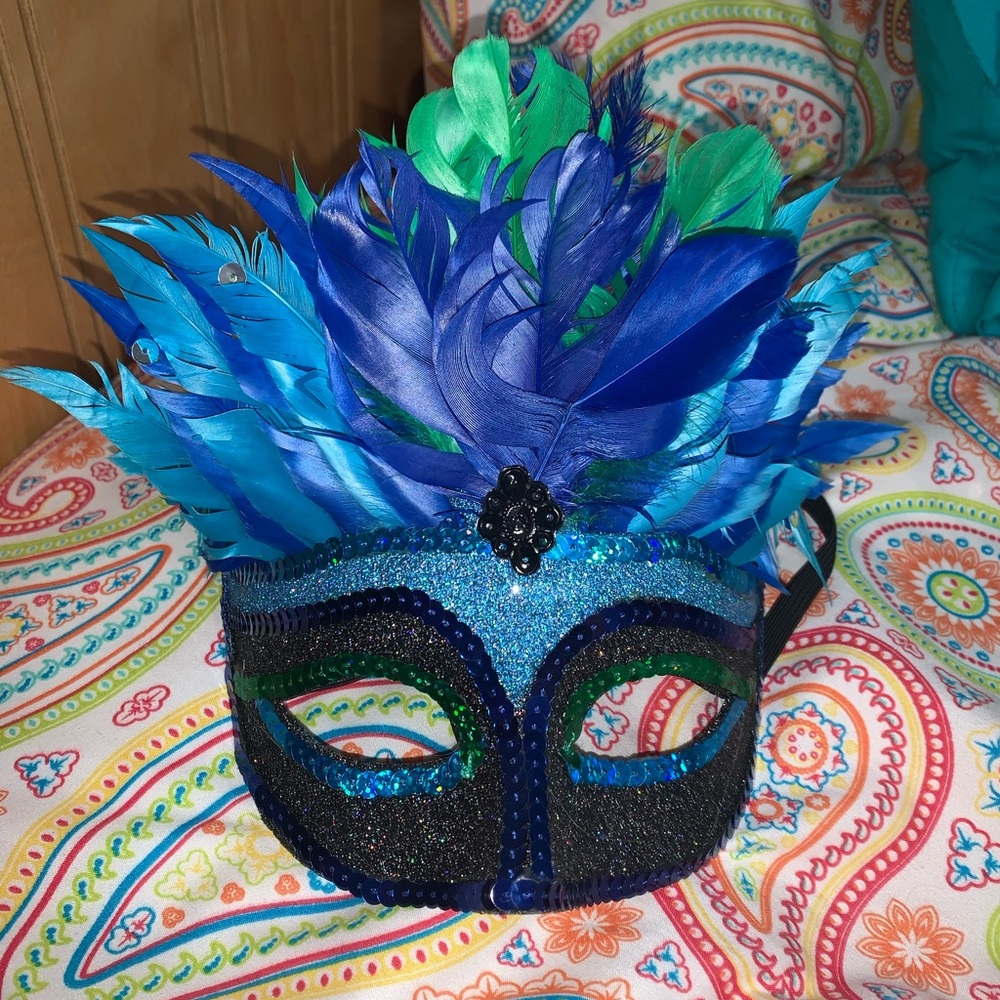 Beautiful feather mask